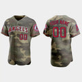 Custom Los Angeles Angels 2021 National Armed Forces Day Authentic Camo Jerseys