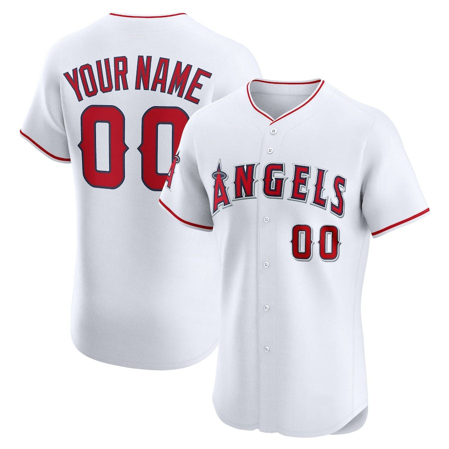 Custom Los Angeles Angels Home Elite Jersey Jersey