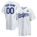 Custom Los Angeles Dodgers White 2024 World Series Cool Base Jersey