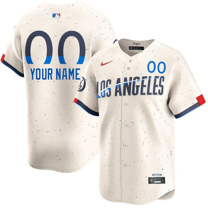 Custom Los Angeles Dodgers City Connect Jersey Cream