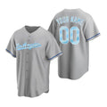 Custom Los Angeles Dodgers Gray Blue Stitched Jerseys
