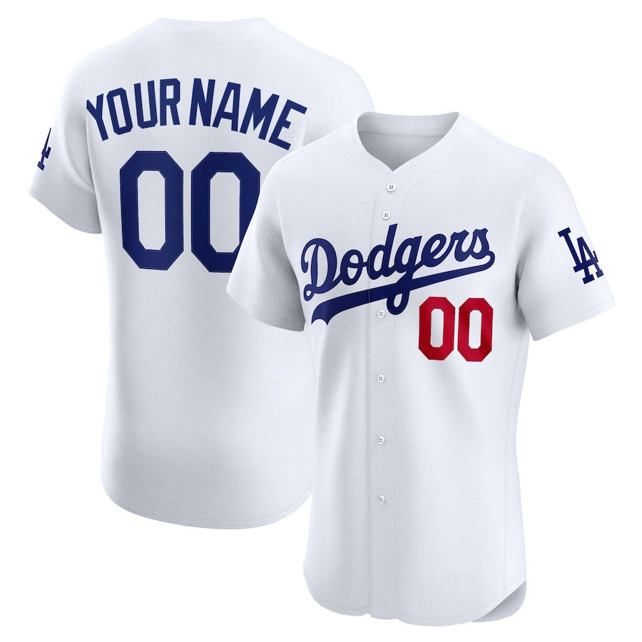 Custom Los Angeles Dodgers Home Elite Jersey Jersey