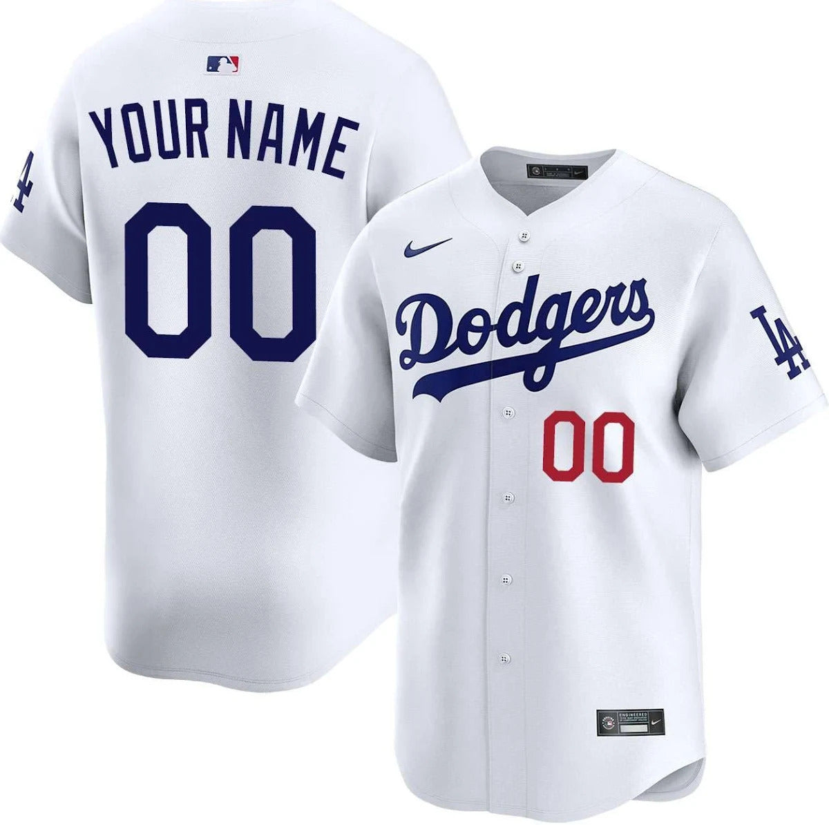 Custom Los Angeles Dodgers Jersey White