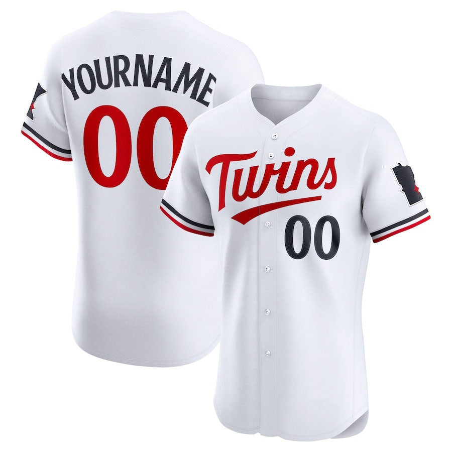 Custom Minnesota Twins Home Elite Jersey Jersey