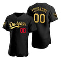 Custom Los Angeles Dodgers Black Stitched Jerseys