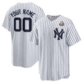 Custom New York Yankees White 2024 World Series Cool Base Jersey
