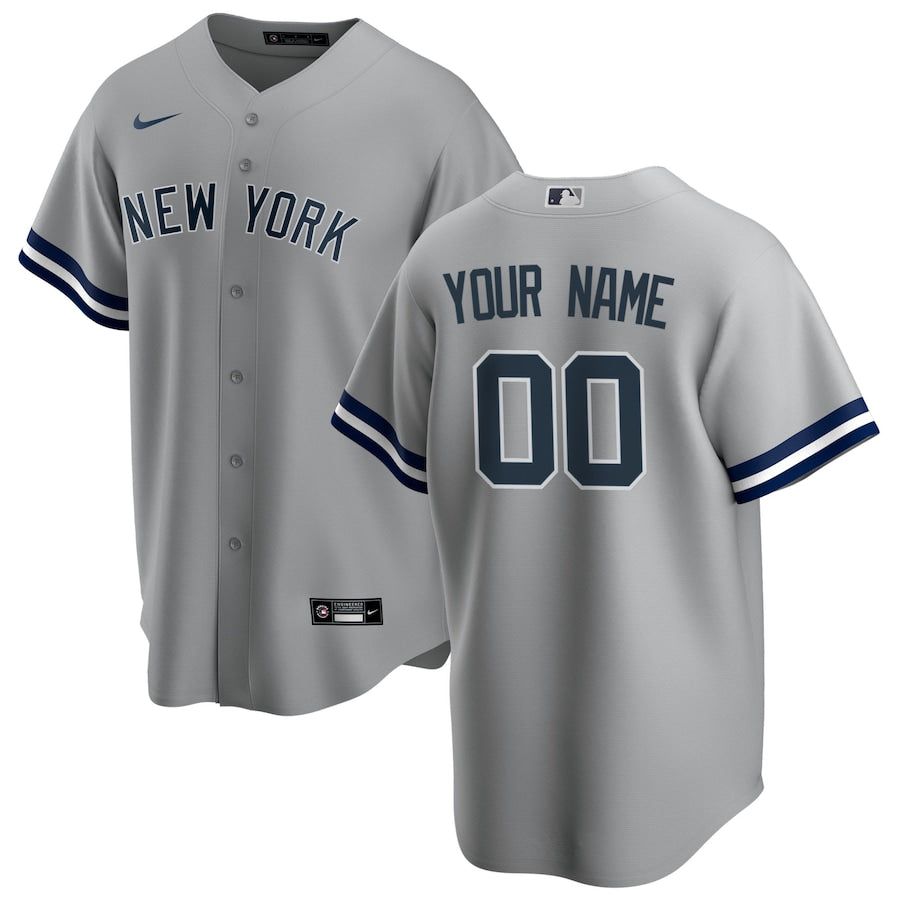 Custom New York Yankees Jersey Gray