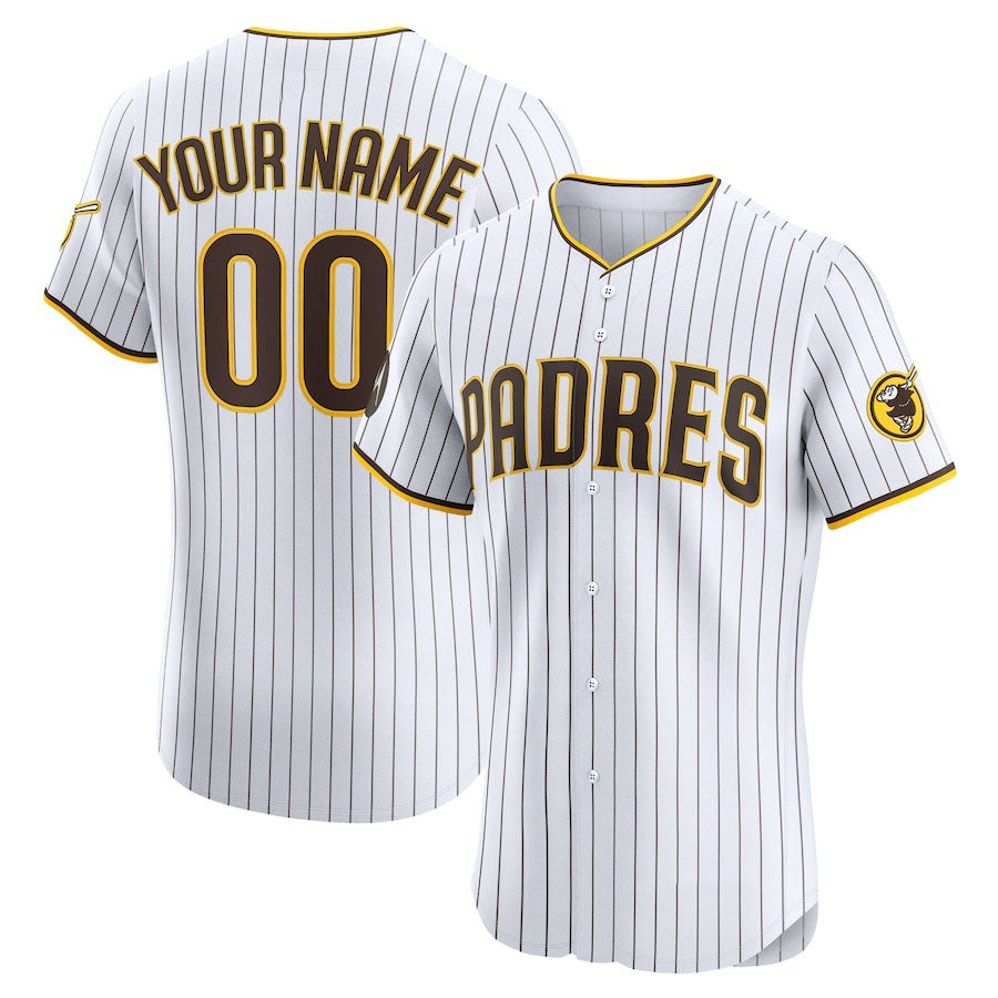 Custom San Diego Padres Home Elite Sponsor Patch Jersey Jersey