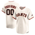 Custom San Francisco Giants Home Limited Jersey Cream Jersey