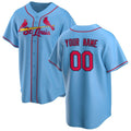 Custom St. Louis Cardinals Alternate Replica Jersey Light Blue Jersey