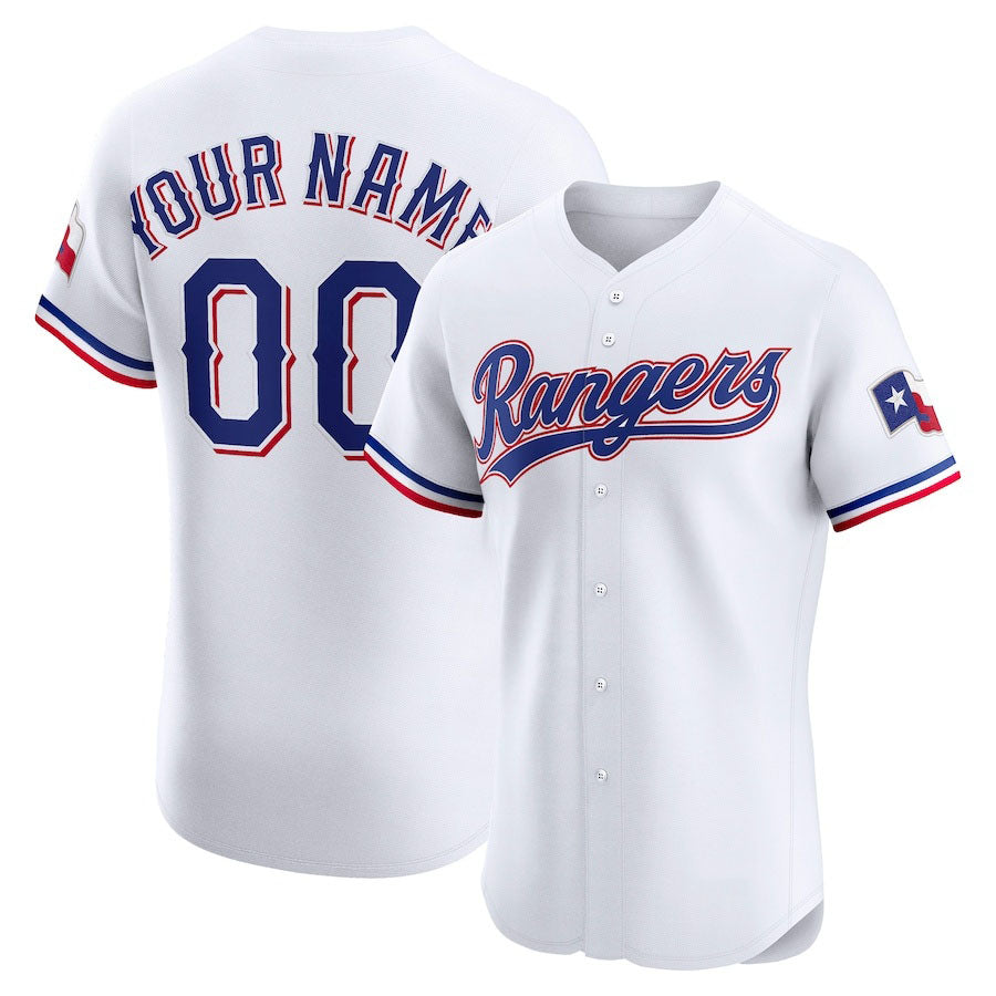 Custom Texas Rangers Home Elite Jersey Jersey