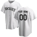 Custom Colorado Rockies White Alternate Authentic Custom Jerseys