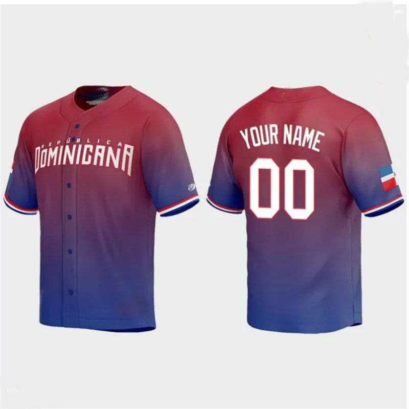Custom Dominican Republic 2023 World Classic Jersey Red Stitches Jerseys