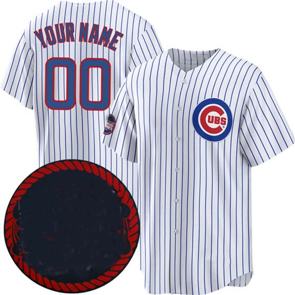 Custom Chicago Cubs White 2025 World Tour Tokyo Series Home Jerseys