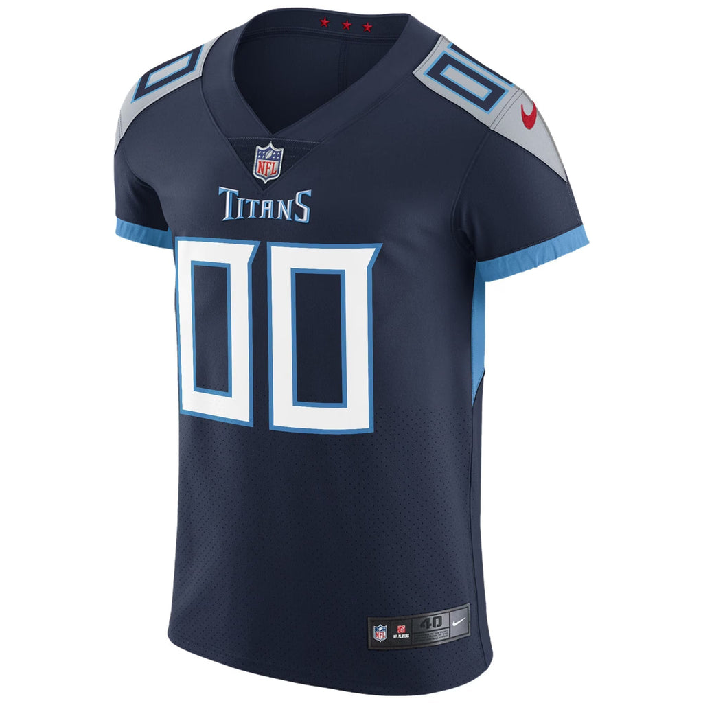 Tennessee Titans Navy Stitched Custom Elite Jersey