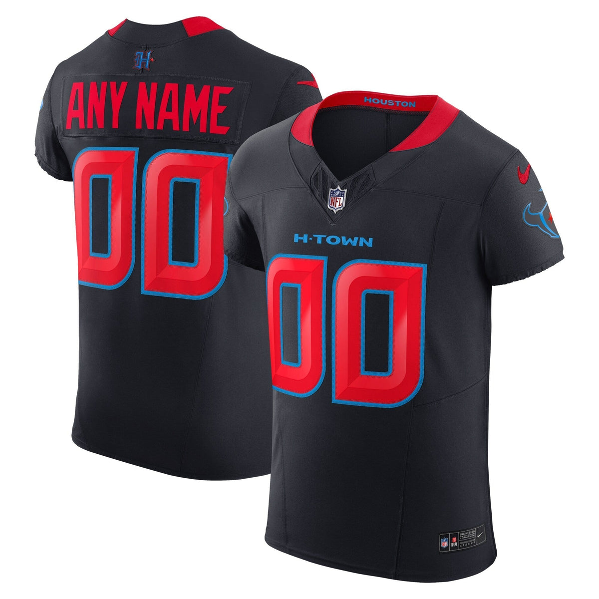 Houston Texans Navy Alternate Stitched Elite Custom Jersey