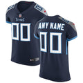 Tennessee Titans Navy Stitched Custom Elite Jersey