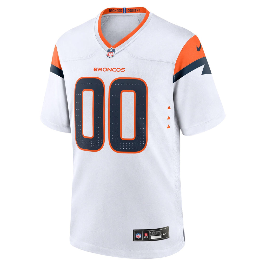Denver Broncos White Mile High Custom Game Jersey