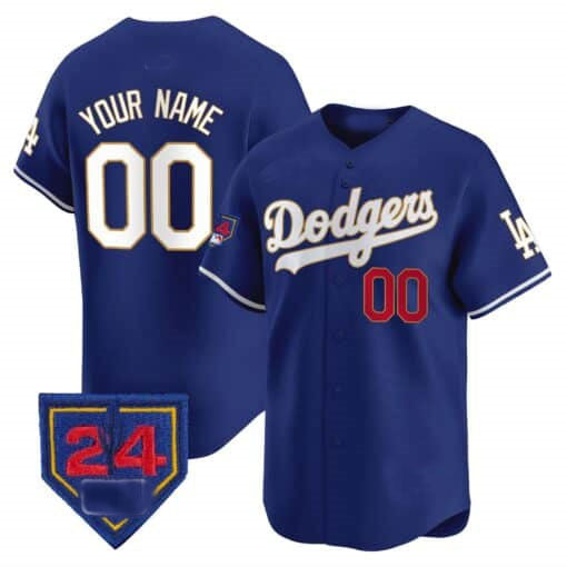 Custom Los Angeles Dodgers 2024 Spring Training Patch Stitched Limited Jersey