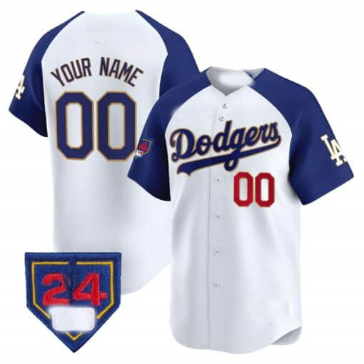 Custom Los Angeles Dodgers 2024 Spring Training Patch Stitched Limited Jersey