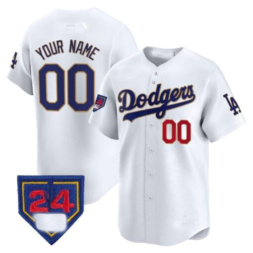 Custom Los Angeles Dodgers 2024 Spring Training Patch Stitched Limited Jersey