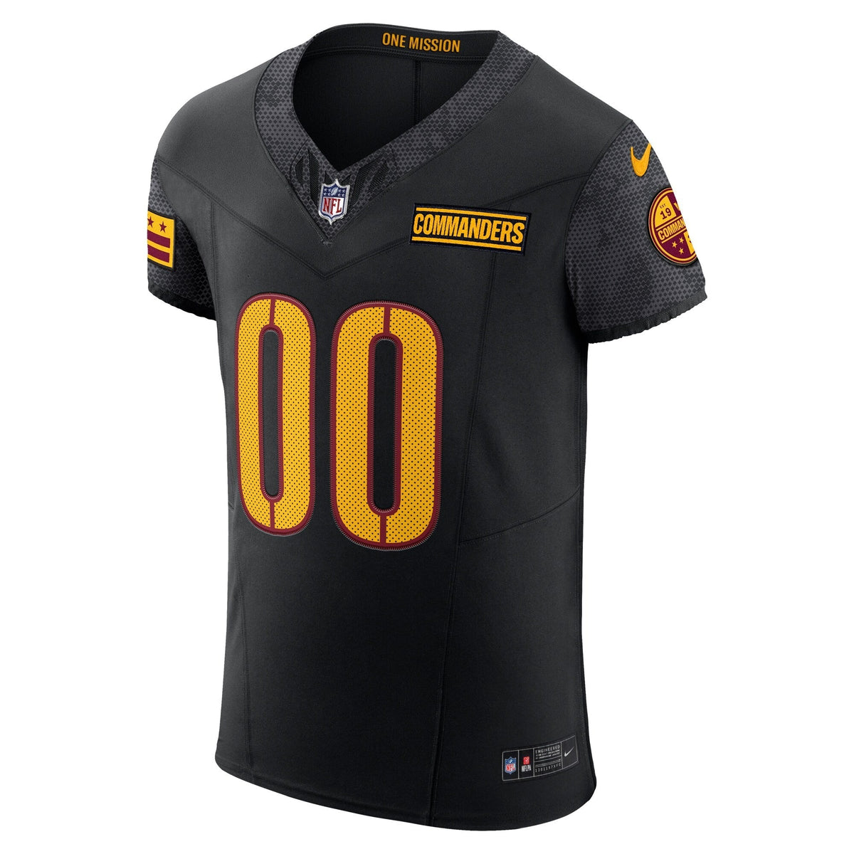 Washington Commanders Black Alternate Stitched Elite Custom Jersey