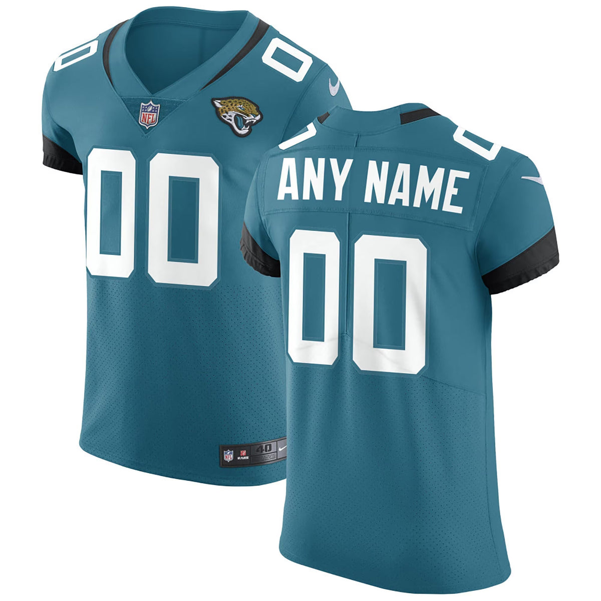 Jacksonville Jaguars Teal Stitched Elite Custom Jersey
