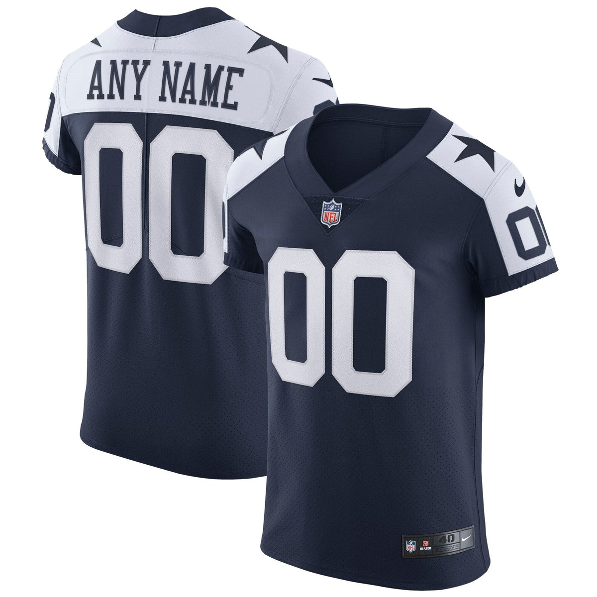 Dallas Cowboys Navy Alternate Stitched Elite Custom Jersey