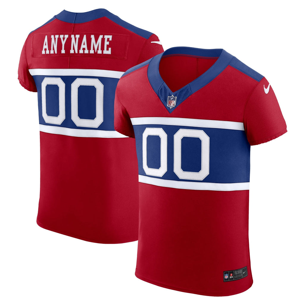 New York Giants Red Alternate Stitched Elite Custom Jersey