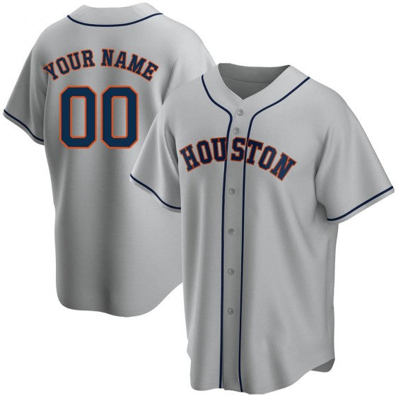 Custom Houston Astros Jerseys Gray Stitched Jerseys