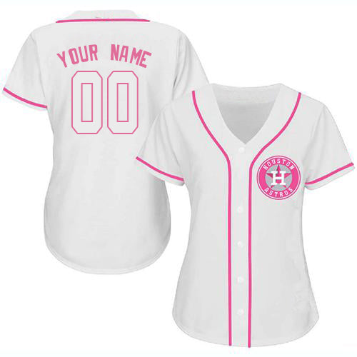 Custom Houston Astros White Fashion Stitched Jerseys
