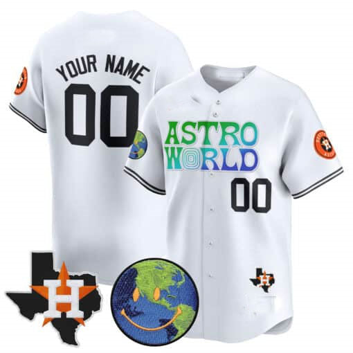 Custom Houston Astros Cactus Jack Astro World Stitched Limited Jersey