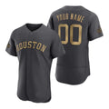 Custom Houston Astros Jerseys Gray 2022 All Star Game Stitched Jerseys Elite