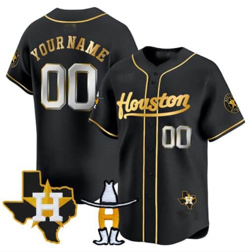 Custom Houston Astros Rodeo Patch Stitched Limited Jersey