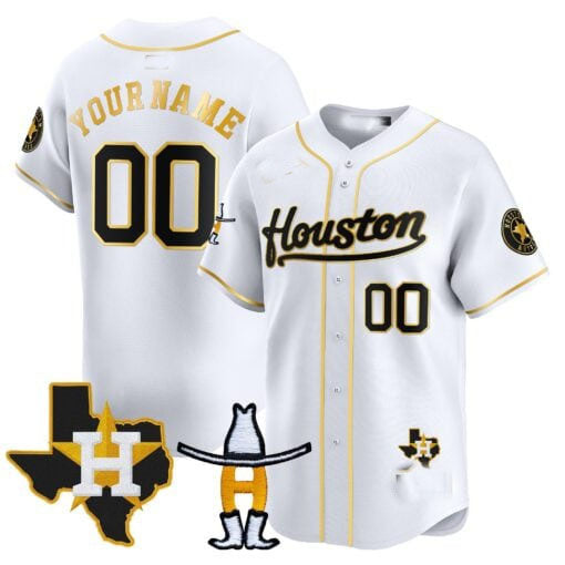 Custom Houston Astros Rodeo Patch Stitched Limited Jersey