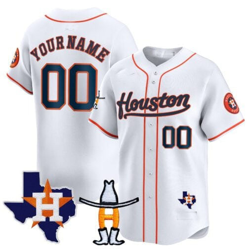 Custom Houston Astros Rodeo Patch Stitched Limited Jersey