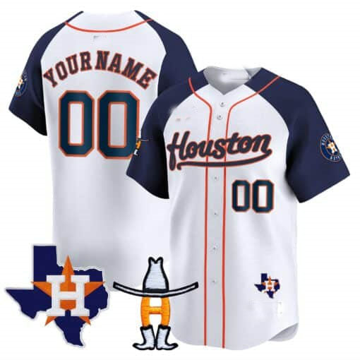 Custom Houston Astros Rodeo Patch Stitched Limited Jersey