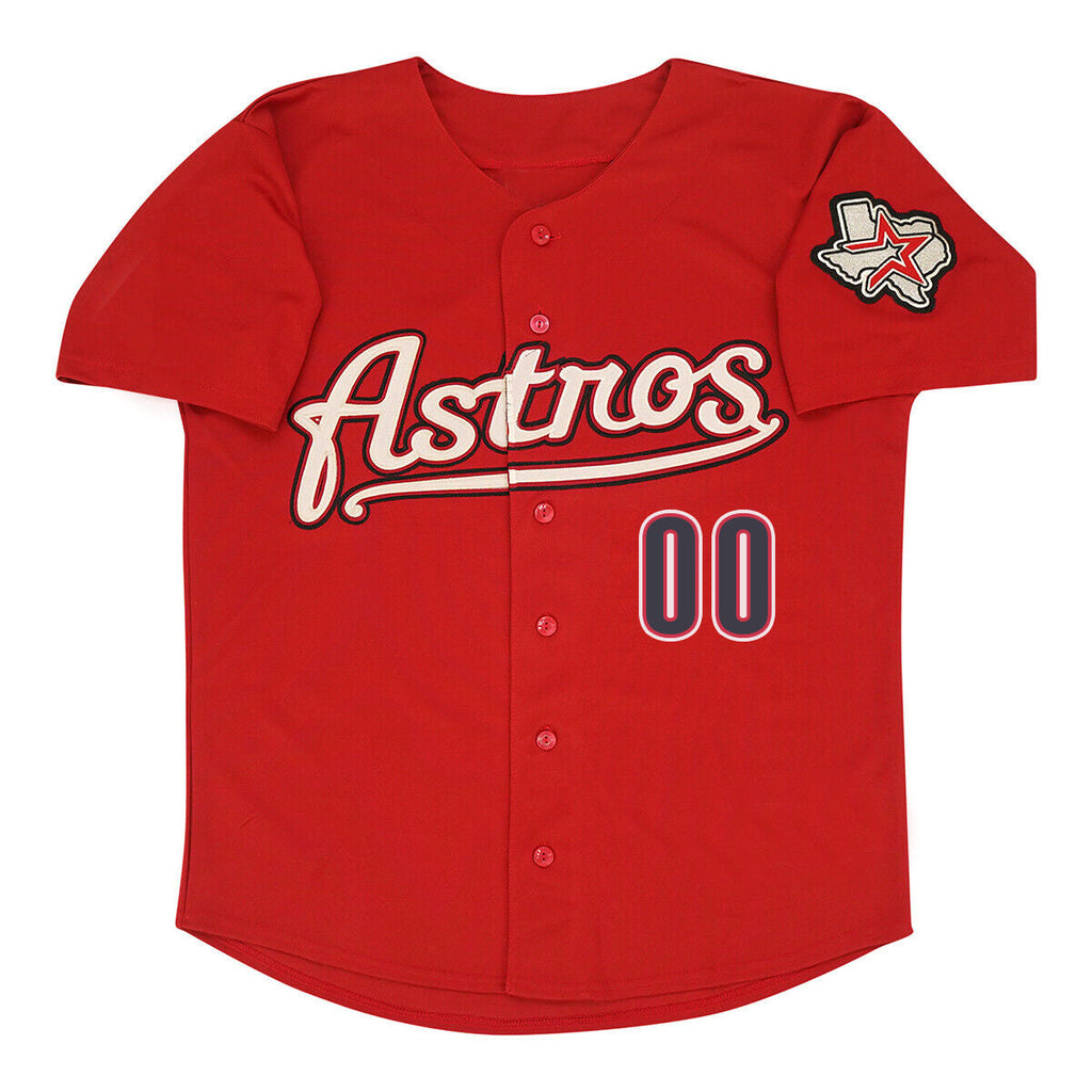 Custom Houston Astros 2012 Red Mens Jersey Stitched