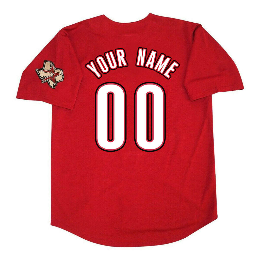 Custom Houston Astros 2012 Red Mens Jersey Stitched