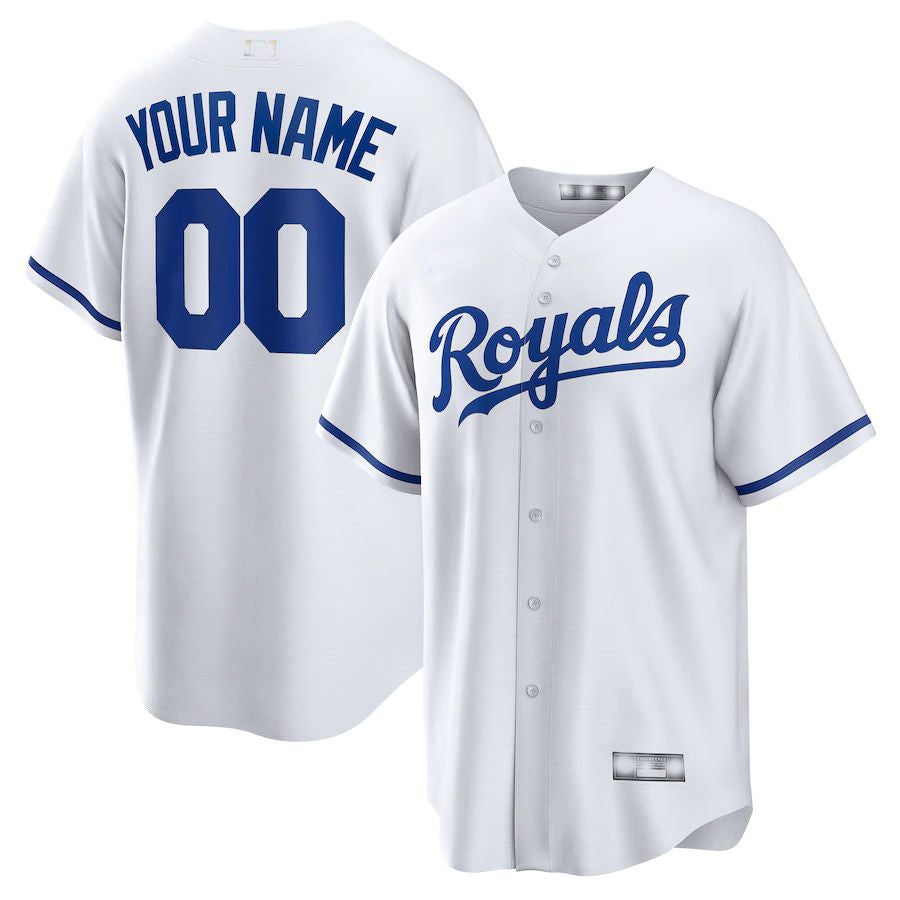 Custom Kansas City White Replica Custom Jerseys