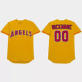 Custom Los Angeles Angels 2021 Players Weekend Nickname Jersey Gold Jerseys