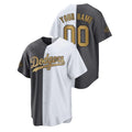 Custom Los Angeles Dodgers White Charcoal 2022 All Star Game Jersey Split Jerseys