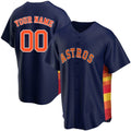 Custom Houston Astros Jerseys Navy Stitched Jerseys