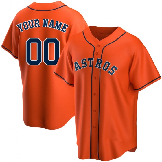 Custom Houston Astros Jerseys Orange Stitched Jerseys