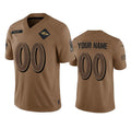 Custom B.Ravens Custom 2023 Brown Salute To Service Limited Stitched Jersey