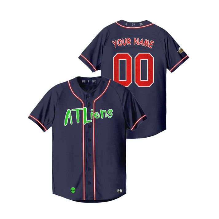 Custom Atlanta Braves Navy 25th Anniversary Jerseys