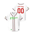 Custom Atlanta Braves White 25th Anniversary Jerseys