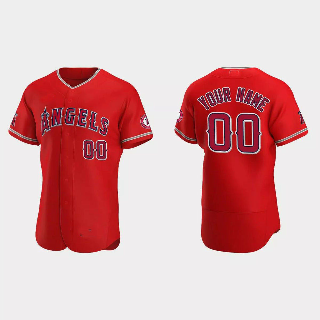 Custom Los Angeles Angels Red Authentic 2020 Alternate Custom Jerseys