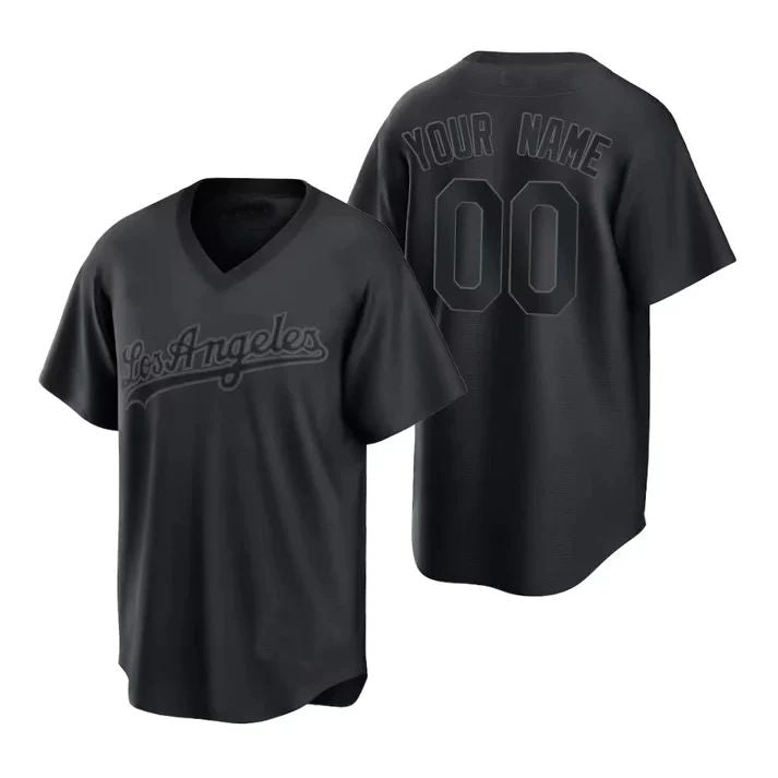 Custom Los Angeles Dodgers New 2022 All Black Stitched Jerseys