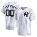 New York Yankees Home Limited Custom Jersey White Stitches Jerseys